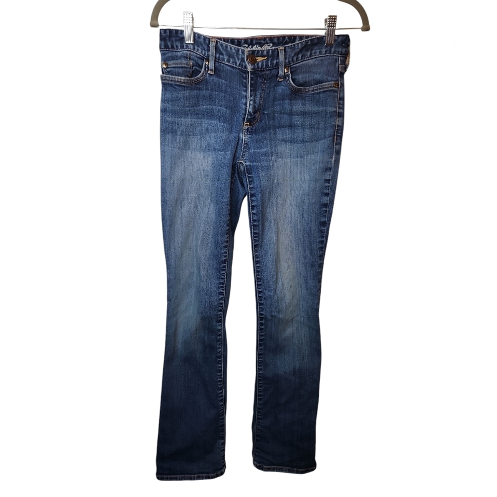 Eddie Bauer Women's Brook Slightly Curvy Bootcut Medium Wash Jeans Size 0